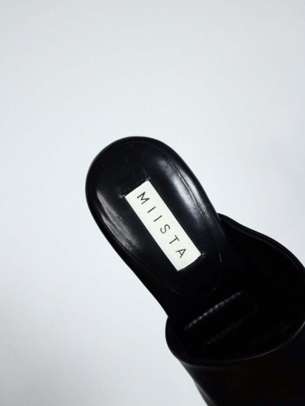 Miista Miri Mules Womens 36 Black Leather Square Toe Slip On Designer Y2K - Picture 6 of 7